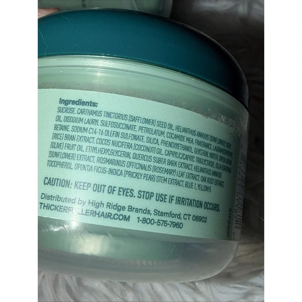 Thicker Fuller Hair Purifying Sugar Scalp Scrub 6oz Lot of 2 Vegan Rosemary